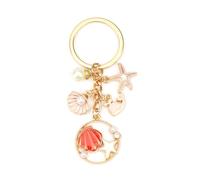 MUCOOS Keychain with Sea Shell,Key Ring Pendant with Sea Theme, Gift for Marine Life Lovers, Friendship Keychain for Friends, Key Chains Gift for Girlfriend, Cute and Beautiful (Multicolor3)