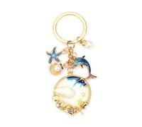MUCOOS Keychain with Sea Shell,Key Ring Pendant with Sea Theme, Gift for Marine Life Lovers, Friendship Keychain for Friends, Key Chains Gift for Girlfriend, Cute and Beautiful (Multicolor4)