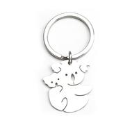 MUCOOS Koala Keychain, Cute Animal Image, Silver Hollow Design, Gift for Friends, Mom, Dad, Keyring for Women