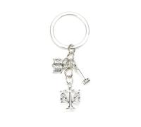 MUCOOS Libra Key Ring, Small Gift for Law Students, Farewell Gift for Colleagues, Elegant and Simple Pendant, Car Keyring, Encouragement Gift