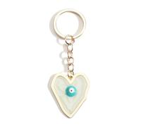 MUCOOS Love Devil Eye Keyring, Backpack Accessories to Ward off Evil, Gifts for Friends, Good Luck Gifts for Sisters, Keychain Made of Natural Crushed Stone