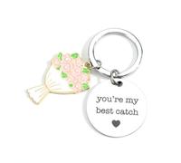 MUCOOS Love Keychain,Couple Gifts,Personalised Keychain,Couple Personalised Gifts,Boyfriend Gifts,Personalised Keyring,Keyrings for Women,Gifts for Girlfriend,Romantic Bouquet Keychain
