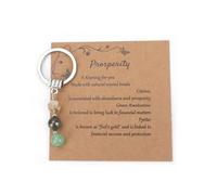 MUCOOS Natural Crystal Keychain,Crystal Keyring, Inspirational Gift for Women, Gift for Mothers, Symbolizing Good Luck and Courage