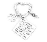 MUCOOS Pet Memorial Keychain, Cute Keychain, Personalized Keychain, Gift for Pet Lovers,Love Heart Keychain Ring, Cute Little Wings and Dog Paw Keychain Accessories,Gifts for Women,Gifts for Friends