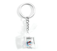 MUCOOS Plastic Bag Fish Keychain, Cute and Childlike Design, Made of Resin Material, Handicraft Keychain, Thoughtful Gift for Fish Lovers