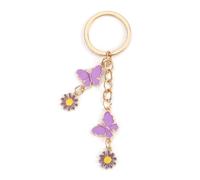 MUCOOS Purple Butterfly Keychain - Elegant Birthday & Friendship Gift for Women