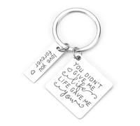 MUCOOS Square Keychain, Personalized Keychain, Stylish and Simple, Keychain for Children, The Bond Between Parents and Children,Thinking of You Gifts,Love You Gifts,Personalised Keyrings