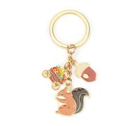 MUCOOS Squirrel Keychain with a Metal Pendant in the Shape of an Acorn and a Cute Squirrel, Special Seasonal or Birthday Gift, Bag Charm