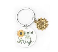 MUCOOS Sunflower Keychain, Colorful Sunflower Pattern, Motivational Keychain, Positive Gift,Thank You Keyring,Friend Keyring,Personalised Key Ring,Colleague Leaving Gifts,Teen Girl Gifts