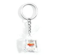 MUCOOS Transparent Bag Imitation Fish Keychain, Cute and Childlike Design, Made of Resin, Thoughtful Gift for Fish Lovers