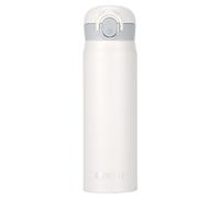 MUCR 17 Oz / 500 Ml Insulated Water Bottle with Snap Flip Lid, Stainless Steel Coffee Thermo Travel Mug, Leakproof Flask for Hot and Cold Drinking, White