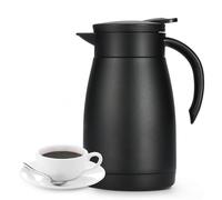MUCR 27 Oz Thermal Carafe with Ceramic Liner, 750 ml Insulated Stainless Steel Small Carafe for Keeping Coffee, Tea and Water Hot, Black