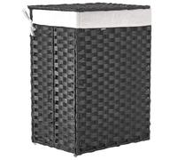 Beliani Laundry Basket MUCUBAJI Fabric Black 83L, Black