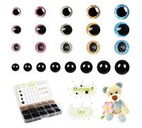 MUCUNNIA 310PCS Safety Eyes for Crochet Toys with Washers 6-30mm Glitter Safety Eyes for Toys Making for Stuffed Animals Teddy Bear Christmas Decoration Easter