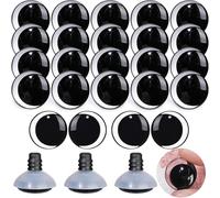 MUCUNNIA 40PCS 35mm Moon Safety Eyes for Crocheting with Washers Clear Safety Eyes for Amigurumi 3D Moon Crochet Eyes Doll Eyes for Animals Teddy Bear Crochet Toy
