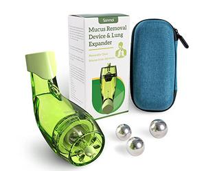 Mucus Removal Device Lung Expander with Storage Case and 3 Steal Balls Breathing Respiratory Trainer Naturally Clear Airway Lung Exercise OPEP Therapy