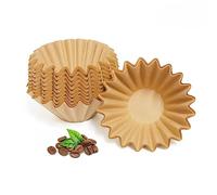 MUCXNIIY 1-2 Cup Brown Coffee Filters, 100 Count Unbleached Basket Coffee Filter Paper for Miniature Mr Coffee, Small Coffee Maker, Single Serve Coffee Pot, Pour Over Coffee Kit