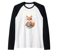 Mud and Magic Gardening Fox Coffee Quote Raglan Baseball Tee