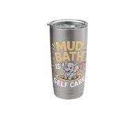 Mud Bath is Self Care Elephant Elephants Stainless Steel Insulated Tumbler