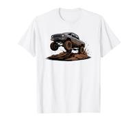 Mud Bogging Truck Lifted Monster Off Road Silhouette Vintage T-Shirt