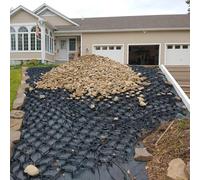 Mud Control Grids for Horses - Plastic Landscaping Grids for Gravel Pebble Rock Grass Asphalt with Drain Holes - Expandable Retaining Wall (2m x 5m / 6.5ft x 16.5ft)