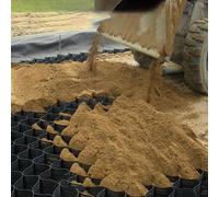 Mud Control Grids for Livestock, Grid Ground Grid 2 Inch Rise Gravel Support Grid for Steep Driveway Paths Patios, Anti-Deformation Easy to Install(6.5x29ft/2x9m)