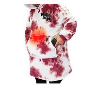 Mud Daddy Warm Daddy Heated Hoodie, Double Layer, Front and Back Heating, Rechargeable Oversized hoodie, Temperature Control, Unisex, One Size - Red Tie Dyed