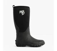 Mud Dogs Men's Rutland Tall Pull On Knee High Neoprene Wellington Boots in Black | Size: 6 Mud Dogs Black 6