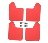 Mud Flap 4Pc Generic Car Mudguard Mudflaps Front And Rear Set Scratch Resistant Spare Parts Vehicle Splash Guards Car Mudguard(Red)