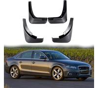 Mud flaps (mudguards) for A&udi A4 B8 2008 2009 2010 2011 2012 2013 2014 2015 cars - 4PCS black set for front/rear splash protection. Shields against road spray, grit, and UK weather.