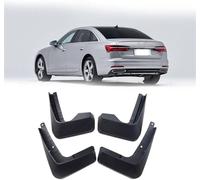 Mud flaps (mudguards) for A&udi A6 C8 2019 2020 2021 cars - 4PCS black set for front/rear splash protection. Shields against road spray, grit, and UK weather.