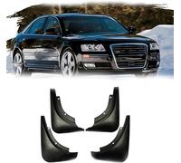 Mud flaps (mudguards) for A&udi A8 D3 2008 2009 2010 cars - 4PCS black set for front/rear splash protection. Shields against road spray, grit, and UK weather.