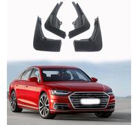 Mud flaps (mudguards) for A&udi A8 D5 2018 2019 2020 cars - 4PCS black set for front/rear splash protection. Shields against road spray, grit, and UK weather.