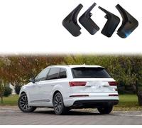 Mud flaps (mudguards) for A&udi Q7 2016-202 cars - 4PCS black set for front/rear splash protection. Shields against road spray, grit, and UK weather.