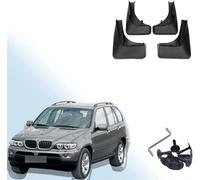 Mud flaps (mudguards) for B&M&W X5 E70 M2008 2009 2010 2011 2012 2013 2014 2015 2016 cars - 4PCS black set for front/rear splash protection. Shields against road spray, grit, and UK weather.