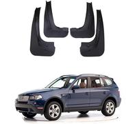 Mud flaps (mudguards) for BMW X3/F25 2005-2017 cars - 4PCS black set for front/rear splash protection. Shields against road spray, grit, and UK weather.