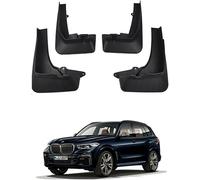 Mud flaps (mudguards) for BMW X5 X/M Sport G50 2019-2023 cars - 4PCS black set for front/rear splash protection. Shields against road spray, grit, and UK weather.