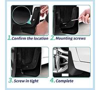 Mud flaps (mudguards) for Mercedes For B&enz ML Class W164 2006 2007 2008 2009 2010 2011 cars - 4PCS black set for front/rear splash protection. Shields against road spray, grit, and UK weather.