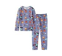 Mud Kingdom 13-14 Years Big Boys Pajama Set for Boy Long Sleeve Elastic Waist Pumpkin 2-Piece Sleepwear