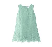 Mud Kingdom 4 Years Girls Lace Floral Dresses for Toddler Girl Sleeveless A-Line Dress Back Zipper Green