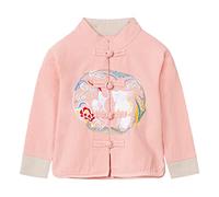 Mud Kingdom Big Girls Embroidery Chines Tang New Years Jacket for Girl Retro Outerwear Long Sleeve Retro Outerwear Pink 9-10 Years
