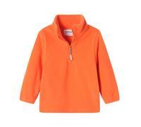 Mud Kingdom Big Girls Mock Neck Sweatshirt Quarter Zip Pullover for Girl Polar Fleece Tops Solid Plain Orange 11-12 Years