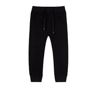 Mud Kingdom Black Joggers Pull On Knit Trouses Sweatpants with Pockets Track Pants Casual Plain Classic Little Boys 5 Years