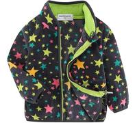 Mud Kingdom Boy Jacket Fleece for Little Boys Stand Up Collar Outerwear Zip-Up Tops Black Pentagram 6 Years