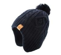 Mud Kingdom Boys Fleece Lining Hat for Girls Beanie with Bobble Navy Blue M