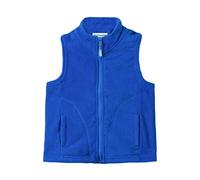 Mud Kingdom Boys Gilet 9-10 Years Polar Fleece Full Zip Body Warmer for Big Boy Solid Stand-Up Collar Cozy Outerwear Blue
