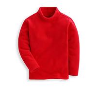 Mud Kingdom Boys Long Sleeve T-Shirt Fleece Lining Base Layer for Little Boy Mock Neck Tops Red 6 Years
