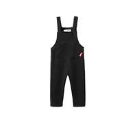 Mud Kingdom Boys Overalls with Front Button Down Dungarees for Baby Boy Pocket Adjustable Straps Jumpsuit Black 12-18 Months
