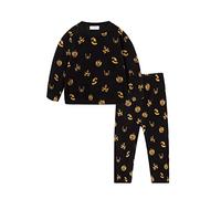 Mud Kingdom Boys Pajama Set Halloween Polar Fleece Pull on Nightwear for Little Boy Long Sleeve Sleepwear Pumokin Print Black 6 Years