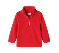 Mud Kingdom Boys Sweatshirt Quarter Zip Pullover for Little Boy Polar Fleece Shirt Mock Neck Tops Solid Plain Red 6 Years